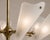 Mid-Century Modern 1950s Rare Italian Mid-Century Brass & Frosted Glass Chandelier Attributed to Stilnovo For Sale - Image 3 of 5
