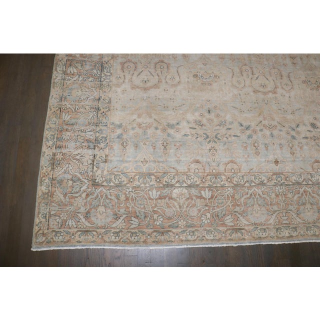 Brown Light Color Persian Antique Kerman rug no. j5228 For Sale - Image 8 of 13