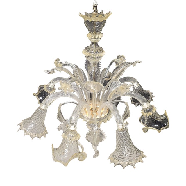 Vintage Murano Chandelier, 1980s For Sale