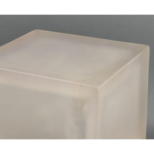 Late 20th Century Modern Frosted Resin Low Side Table For Sale - Image 5 of 8