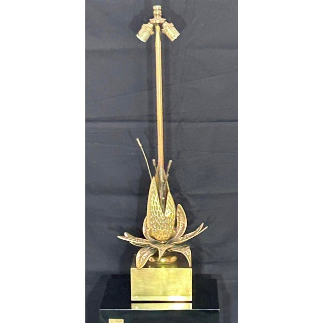 Vintage Bronze and Brass Lamp, 1970s For Sale - Image 9 of 18