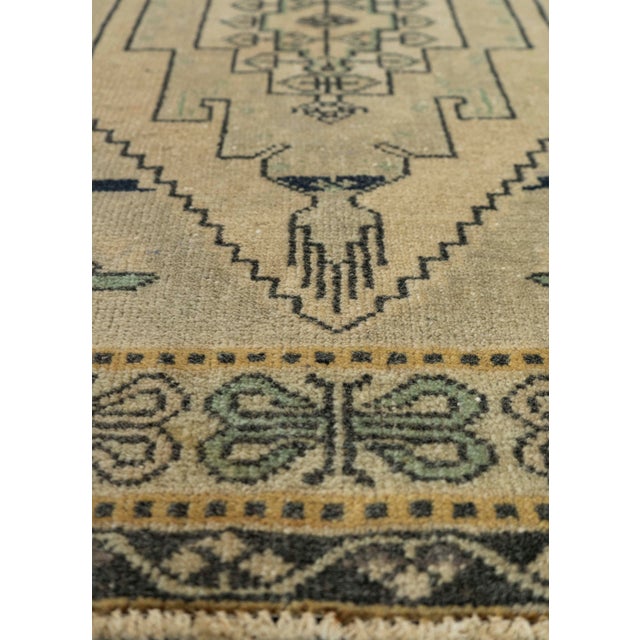 Turkish Turkish Mini Rug Oriental Hand Knotted Vintage Rug 1'11" x 3'3" #21202 For Sale - Image 3 of 8