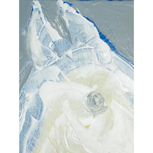 Textile Contemporary Original Painting “Horse in White” by Cassandra on Auker. Acrylic on Stretched Canvas. For Sale - Image 7 of 11
