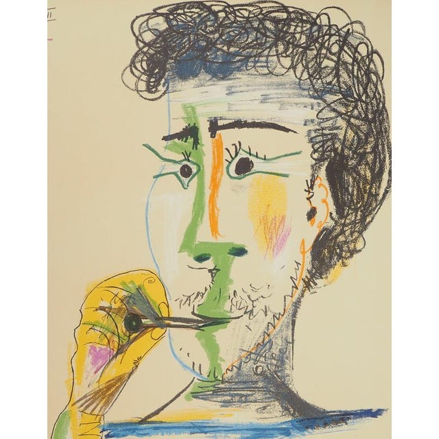 Modern Pablo Picasso, Homme à la marinière et à la cigarette, Lithograph For Sale - Image 3 of 7