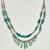 1970s Vintage Southwestern Mexican Boho Chic Double Strand Sterling, Turquoise & Jade Necklace For Sale - Image 9 of 18