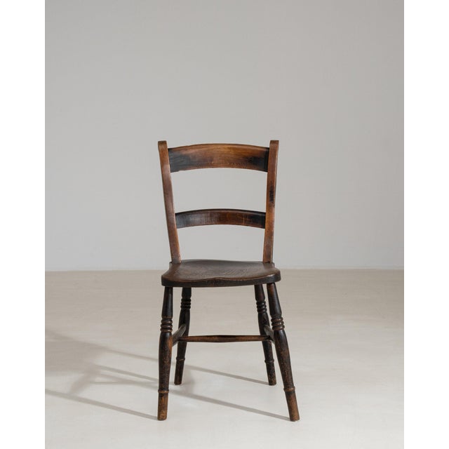 19th Century France Brown Wood Lounge Chair For Sale - Image 4 of 11