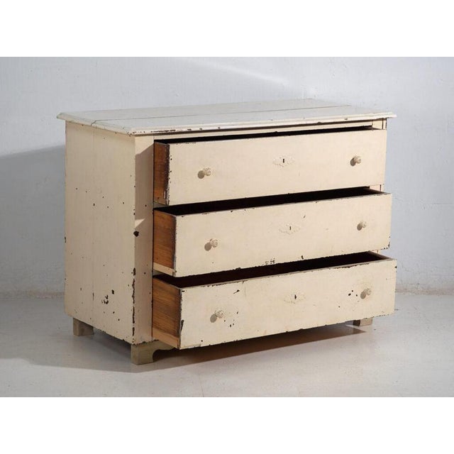 Rustic Antique Painted Pine Chest of Drawers For Sale - Image 3 of 11