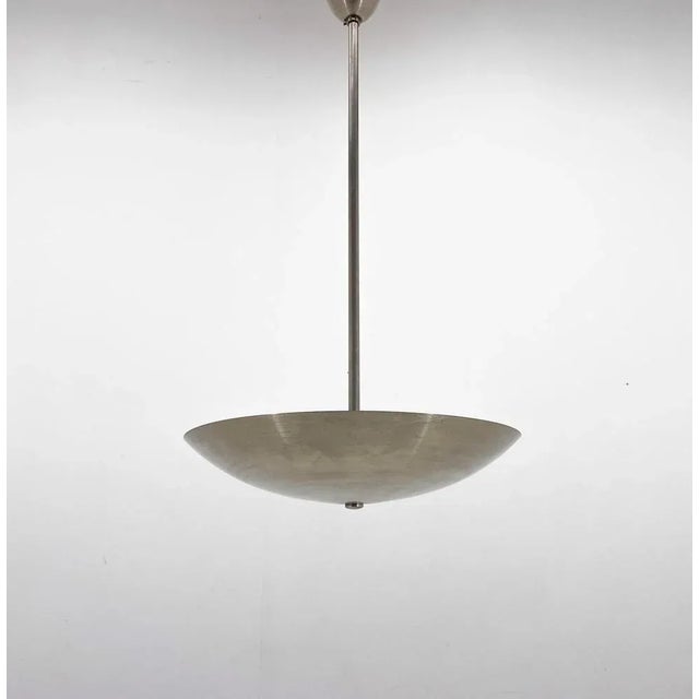 Chrome Pendant Light attributed to Franta Anyz, Czechoslovakia, 1930s For Sale - Image 11 of 13