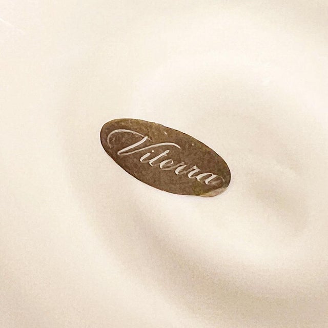 Modern Gray Camel Cut Vase Bowl by Viterra Art Glass For Sale - Image 3 of 6