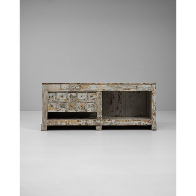 French 19th Century France Cream Wood Storage Cabinets & Cupboards For Sale - Image 3 of 11