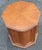 Tan Mid 20th Century Hexagonal Oak Side Table Cabinet For Sale - Image 8 of 8