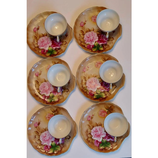 Lefton Heritage snack set with beautiful rose pattern is perfect for an afternoon tea party. Yes they are back in style...