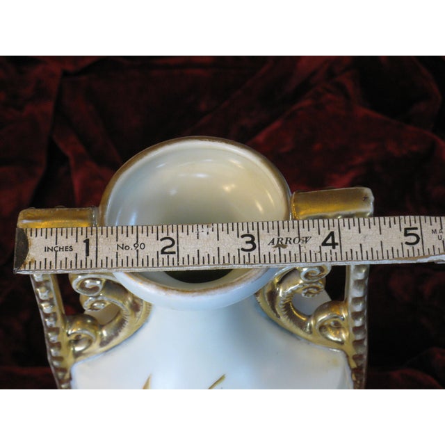 Mid 19th Century Vase Art Deco Porcelain Hand Painted Gold Carlsbad Austrian Cubist Victorian For Sale - Image 15 of 18