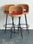 Mid 20th Century Vintage Rattan and Metal Bar Stools - Set of 3 For Sale - Image 5 of 14