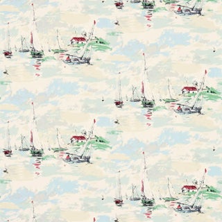 Sanderson Sail Away Wallpaper in Sea Green For Sale