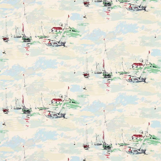 Sanderson Sail Away Wallpaper in Sea Green For Sale