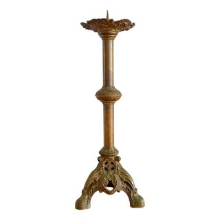 Antique Brass Candlestick, 1880s For Sale