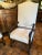 French Vintage White Upholstered Interior Crafts Chairs - a Pair For Sale - Image 3 of 13
