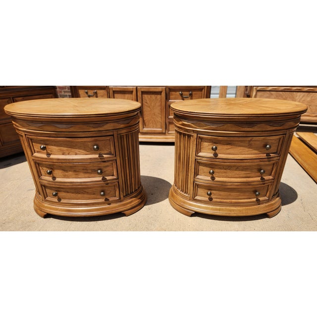 Complete Blonde Wood Queen Bedroom Set For Sale - Image 9 of 11