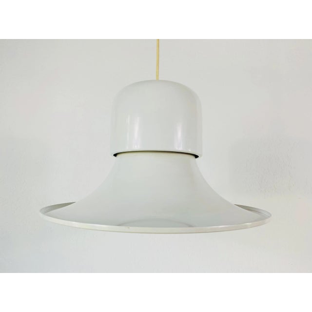 1950s White Metal Hanging Lamp by Joe Colombo, Italy, 1950s For Sale - Image 5 of 9