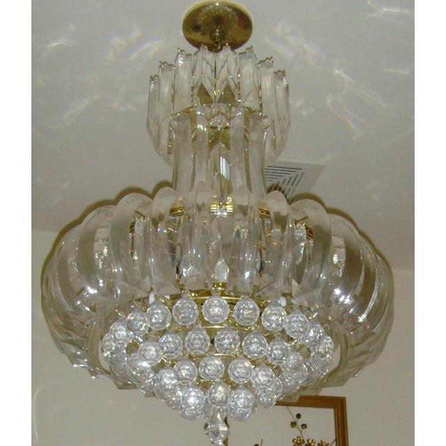 1970s Contemporary Lucite and Metal Chandelier For Sale - Image 10 of 13