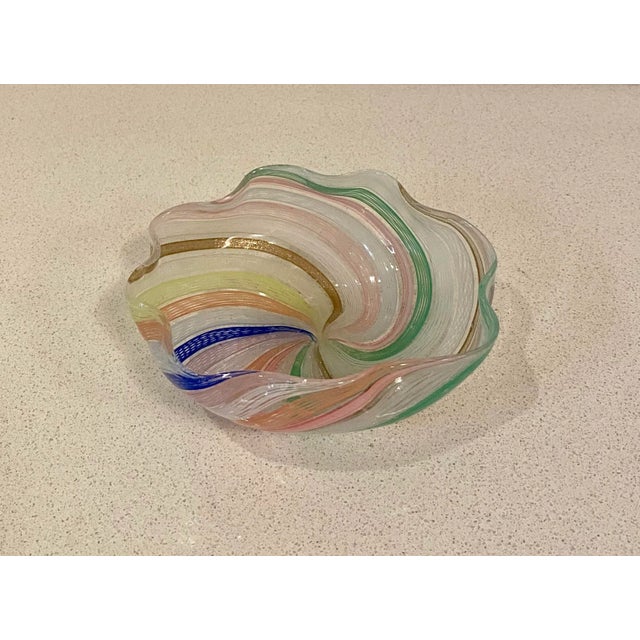 Mid-Century Modern 1950s Mid-Century Hand Blown Italian Murano Bowl For Sale - Image 3 of 8