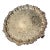 Antique Round Silverplate Tray For Sale