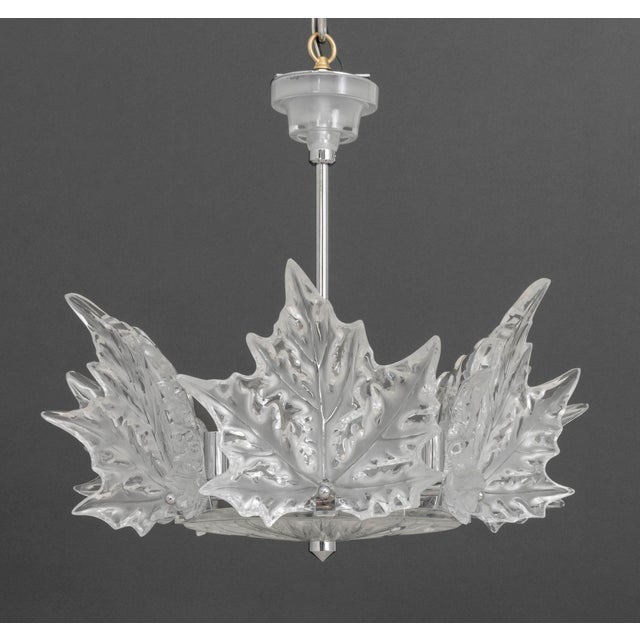 Modern Lalique Crystal "Champs-Elysees" Two-Tier Chandelier For Sale - Image 3 of 13