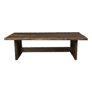 Vintage Rustic Handmade Weathered Pine Coffee Table For Sale