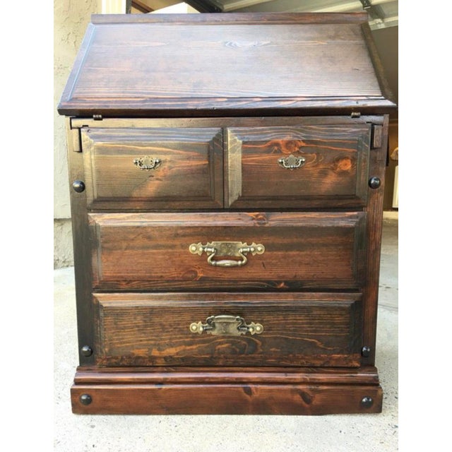 Vintage Secretary Three Drawer Desk For Sale - Image 9 of 9