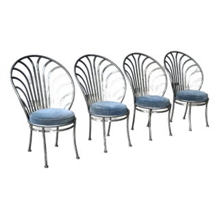 Mid Century Steel Sculptural Dining Chairs Attributed to Arthur Umanoff For Sale