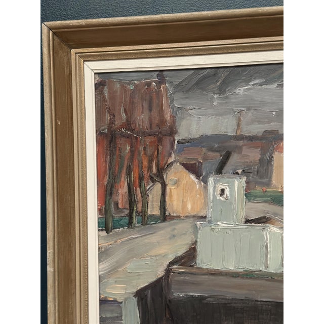 Georg Andersson, Harbour, 1960s, Oil Painting on Canvas, Framed For Sale - Image 10 of 12