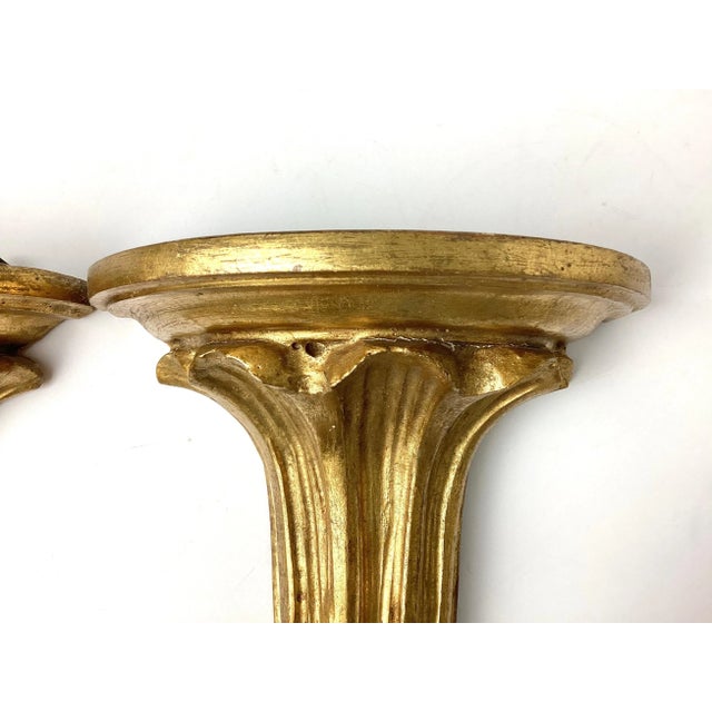 Italian Gold Gilt Wall Shelfs - A Pair For Sale In Philadelphia - Image 6 of 10