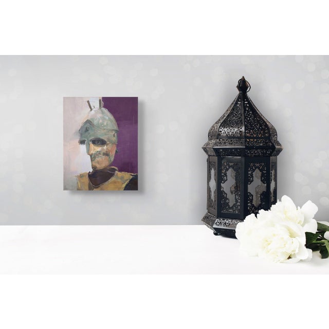 Early 21st Century Bionic Solder by Elena Burykina | Oil on panel Portrait of a robotic soldier. For Sale - Image 5 of 5
