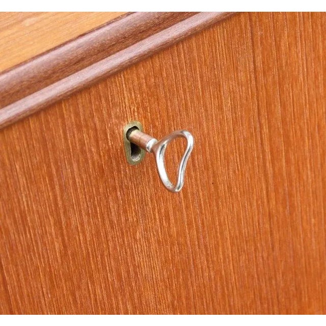 Brown 1970s Danish Midcentury Secretary Dresser For Sale - Image 8 of 10