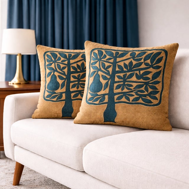 2020s Exquisite Luxury Arts & Crafts Sofa Cushions/ Pillows 2 Cushion Cover Only For Sale - Image 5 of 5