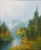 Late 20th Century Vintage Lantren Forest Lake Mountain Landscape Oil Painting 32" For Sale - Image 5 of 10