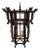 Chinese Carved Hardwood Three Light Lantern With Dragon Detail For Sale