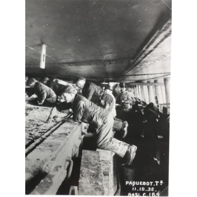 French 1930s Le Normandie Steamer French Press Photograph For Sale - Image 3 of 4