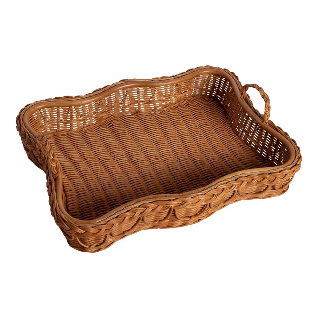 Sharland England Rattan Hadley Tray For Sale