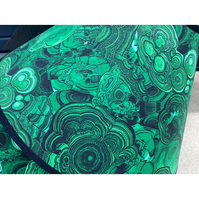 Traditional Malachite Green Lampshades/Pair For Sale - Image 3 of 7