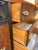 Vintage Art Deco Waterfall Sideboard or Buffet Featuring Burl Wood Veneers, Black-Painted Accents, and Ornate Brass Hardware For Sale - Image 4 of 12