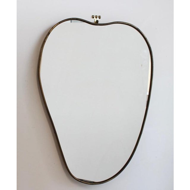 Vintage Italian Wall Mirror with Brass Frame, 1960s For Sale - Image 16 of 16