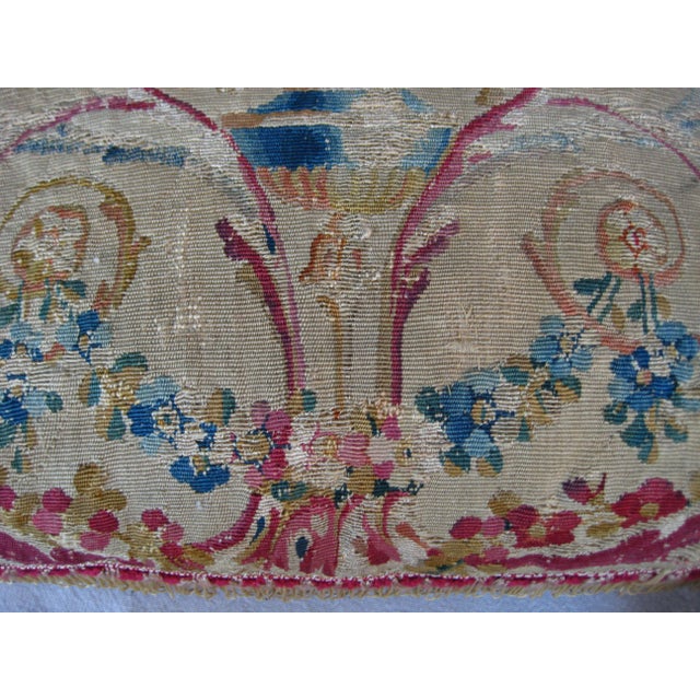 French Aubusson Pillows 18 Century a Pair For Sale - Image 6 of 11