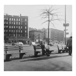 Fred McDarrah, Signed Silver Gelatin Photograph Washington Square Park Architecture Photo NYC, 1959