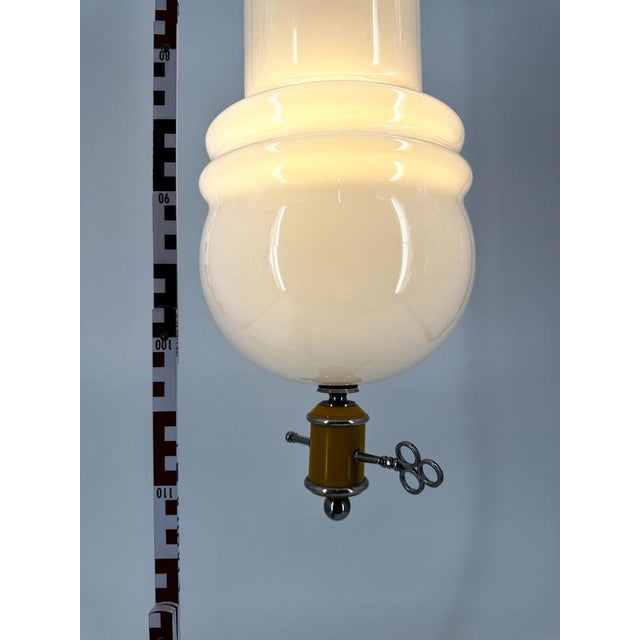 Oblong Pendant Lamp in Metal and Glass, Italy, 1970s For Sale - Image 15 of 16