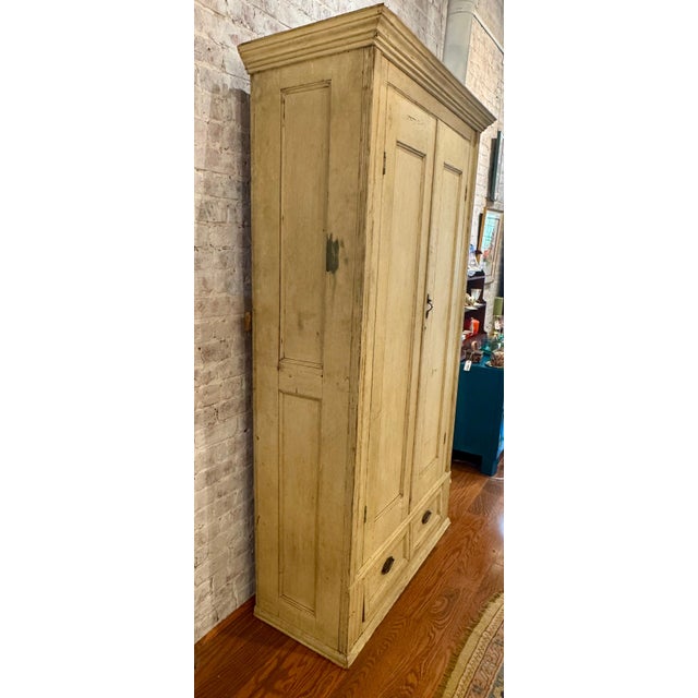 Rustic Antique Rustic Painted Wardrobe For Sale - Image 3 of 7