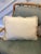 Mid 20th Century Vintage Cream Colored Diamond Pique Rectangle Bolster Pillow With Trim For Sale - Image 5 of 9
