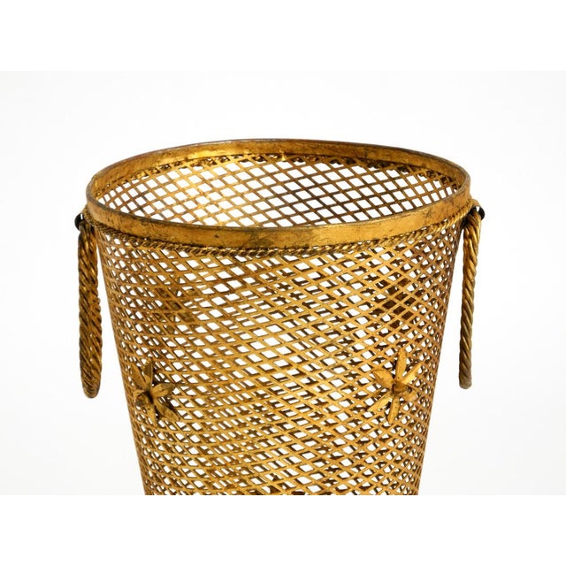 Gold Large Mid-Century Regency Umbrella Stand in Gilded Metal, Italy, 1960s For Sale - Image 8 of 18