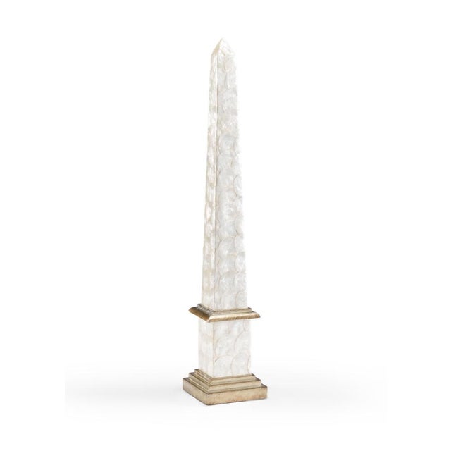 Hand inlaid natural shell, antique gold accents 30h x 5.5w x 5.5d
